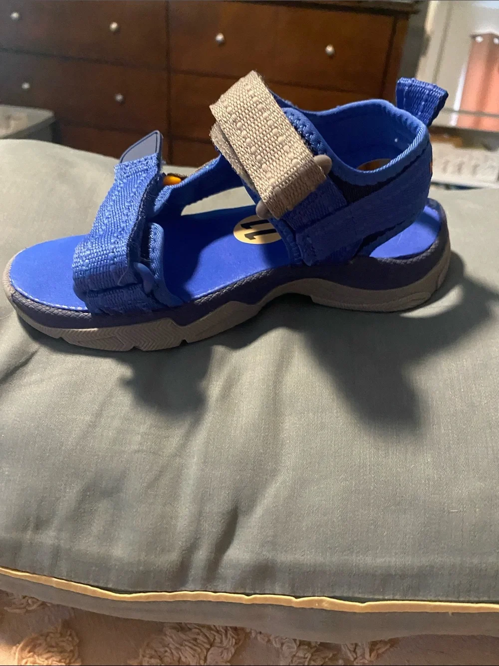 Merrell Kids Royal Blue and Gray Hook-and-Loop Sandals NWOT